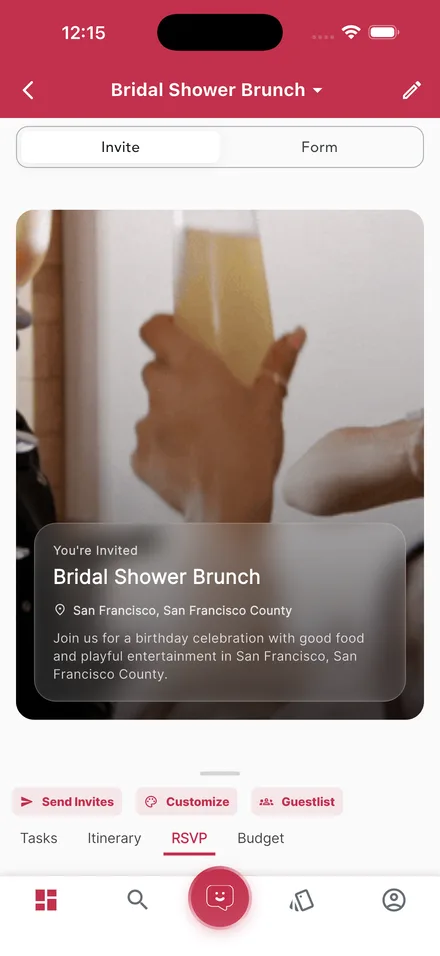 Designing an animated event invite in the LOMA app